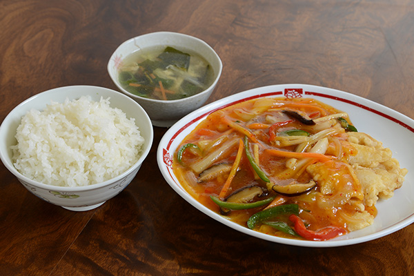 白身魚のあんかけ定食